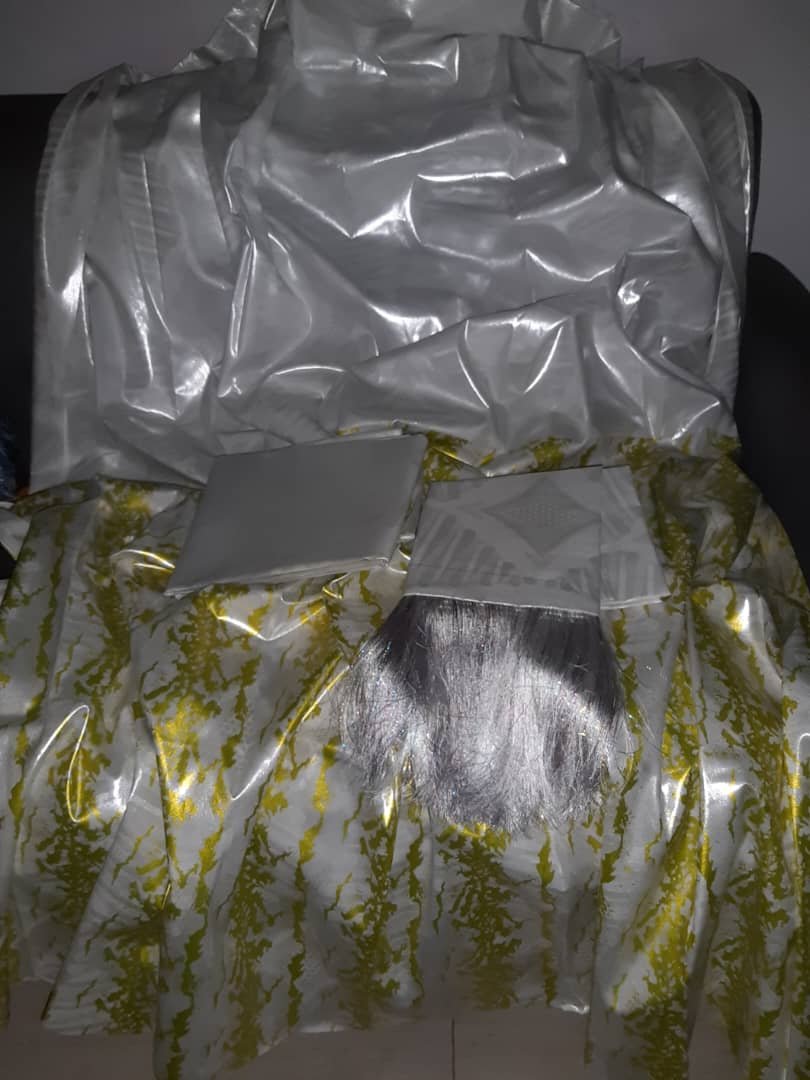 Boubou Laban argent et jaune citron