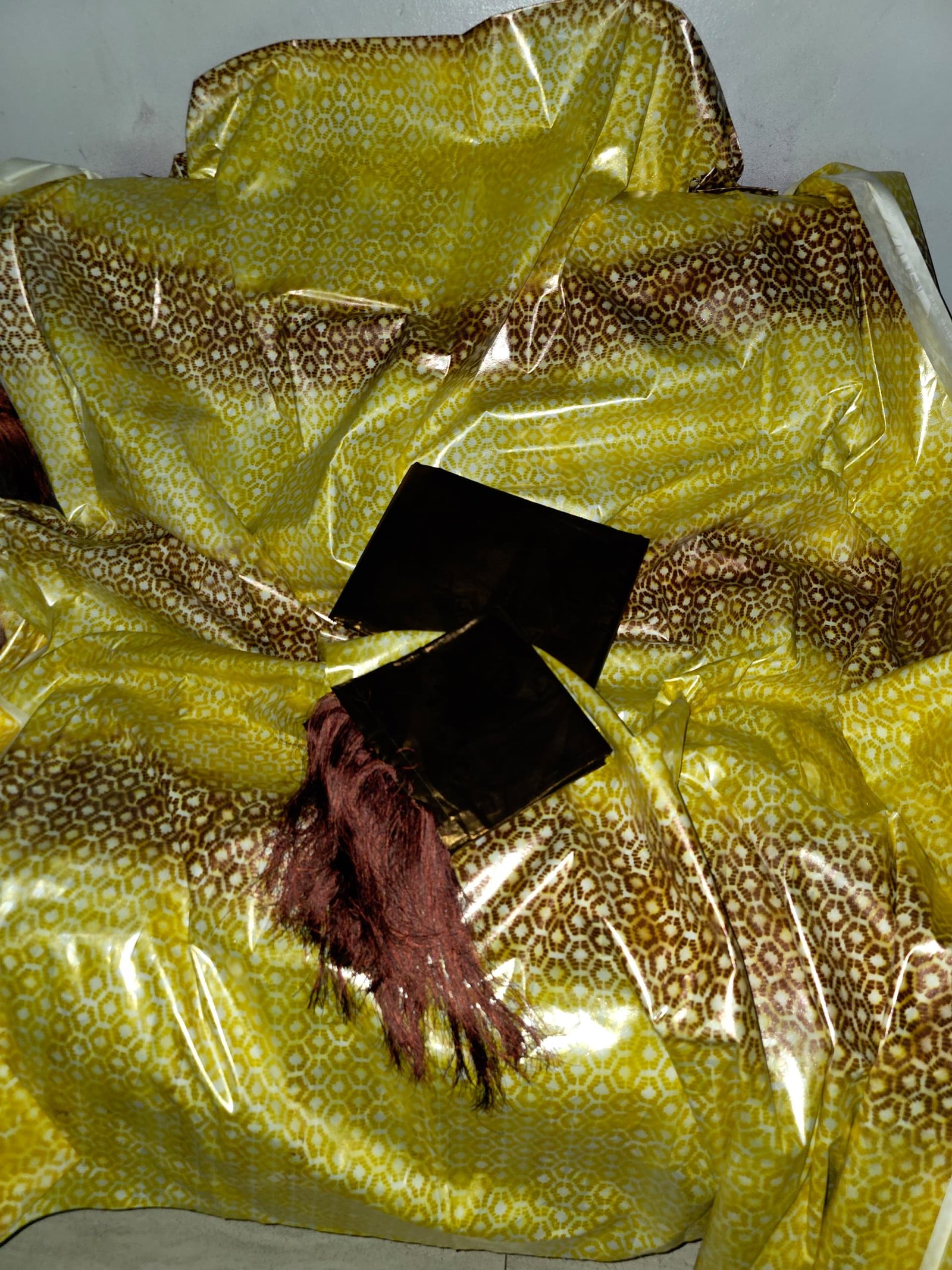 Boubou Laban jaune pagne polman