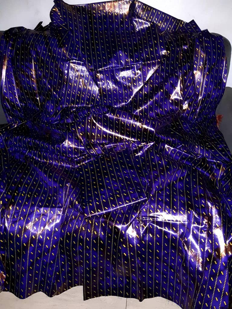 Boubou de 5m bazin riche getzner vip violet polman doré