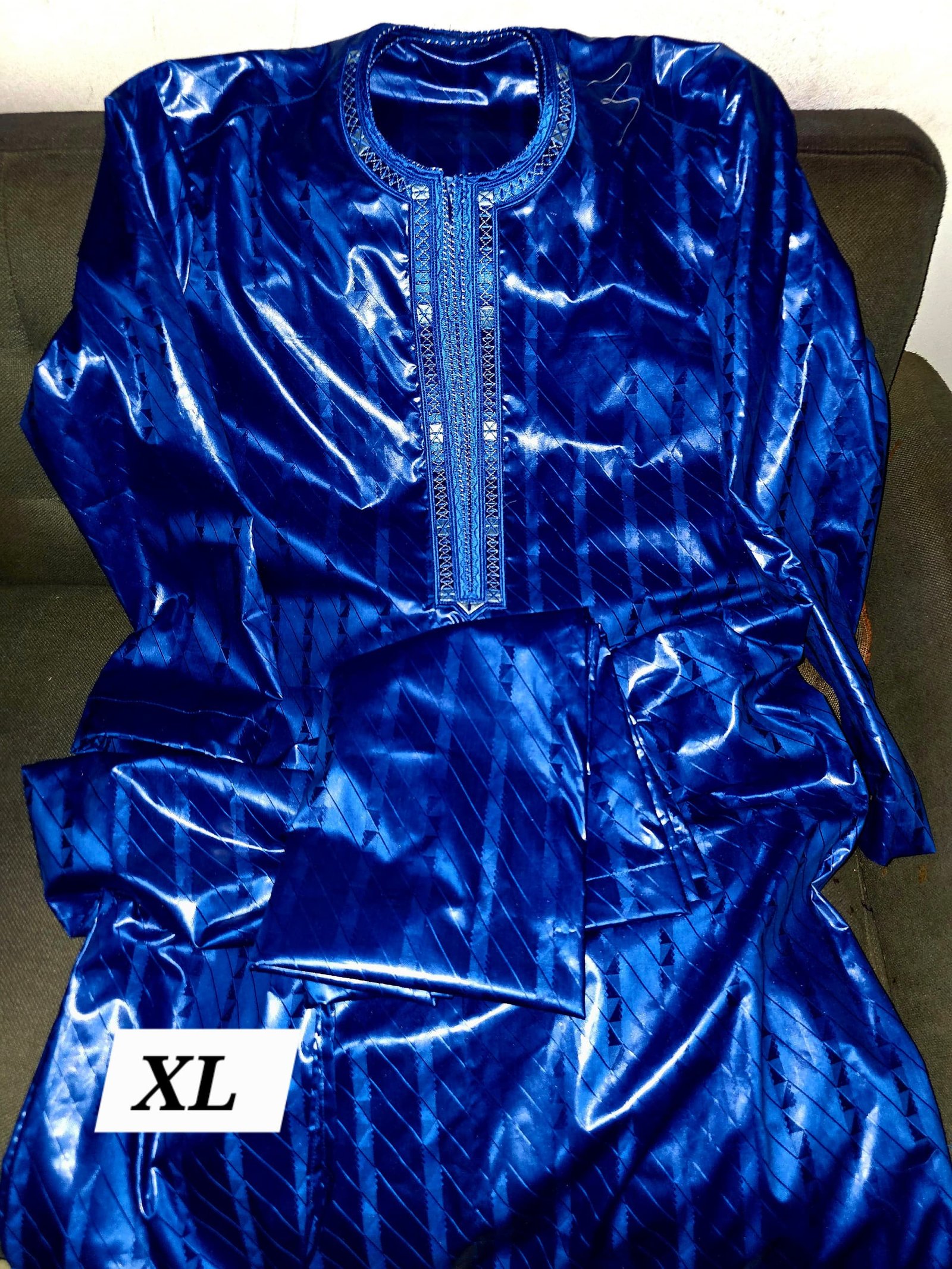 Boubou 2 pièces homme faux IBK getzner bleu bic