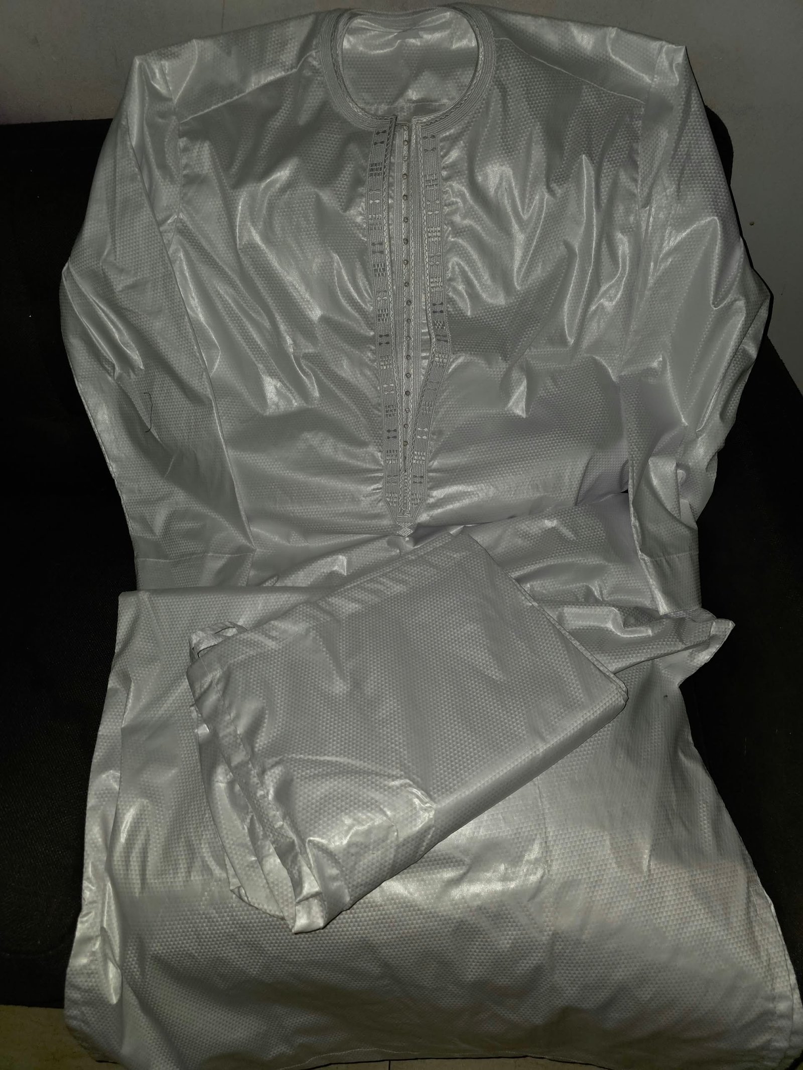 Boubou blanc getzner magnum frokia broderie double cou
