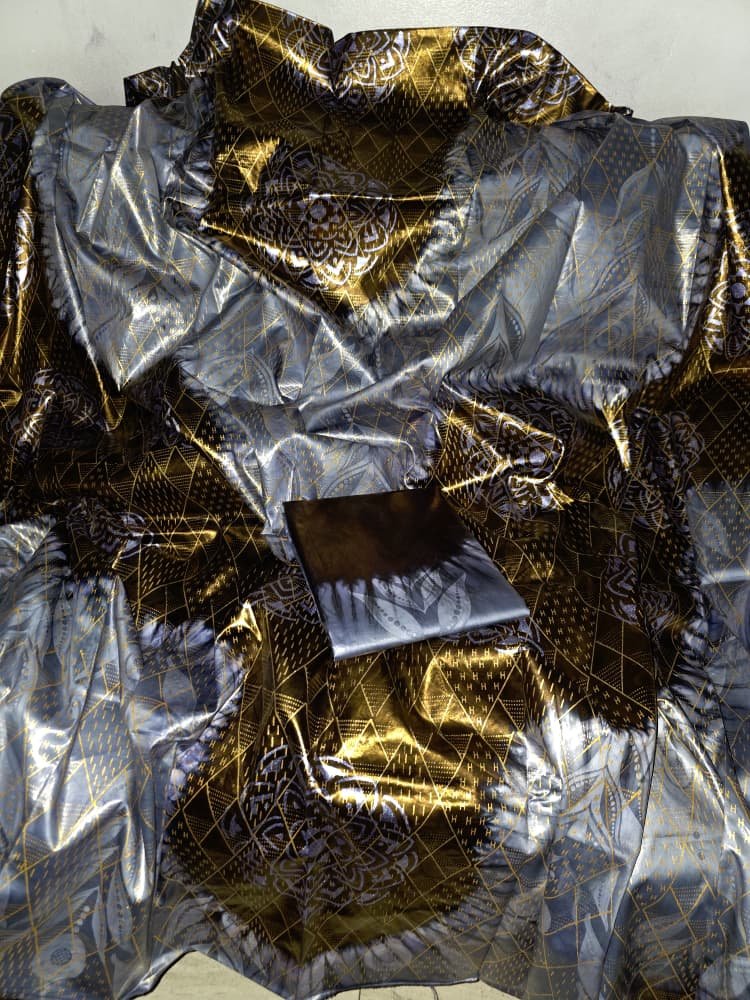 Boubou VIP gris polman bazin riche getzner