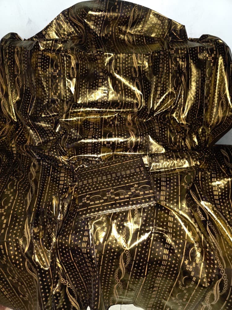 Chic boubou malien VIP polman et jaune or