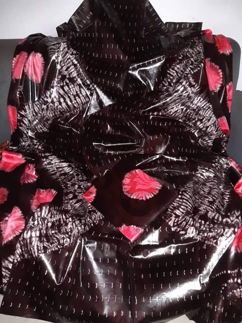 Thioup malien teinture sans polman saumon et marron