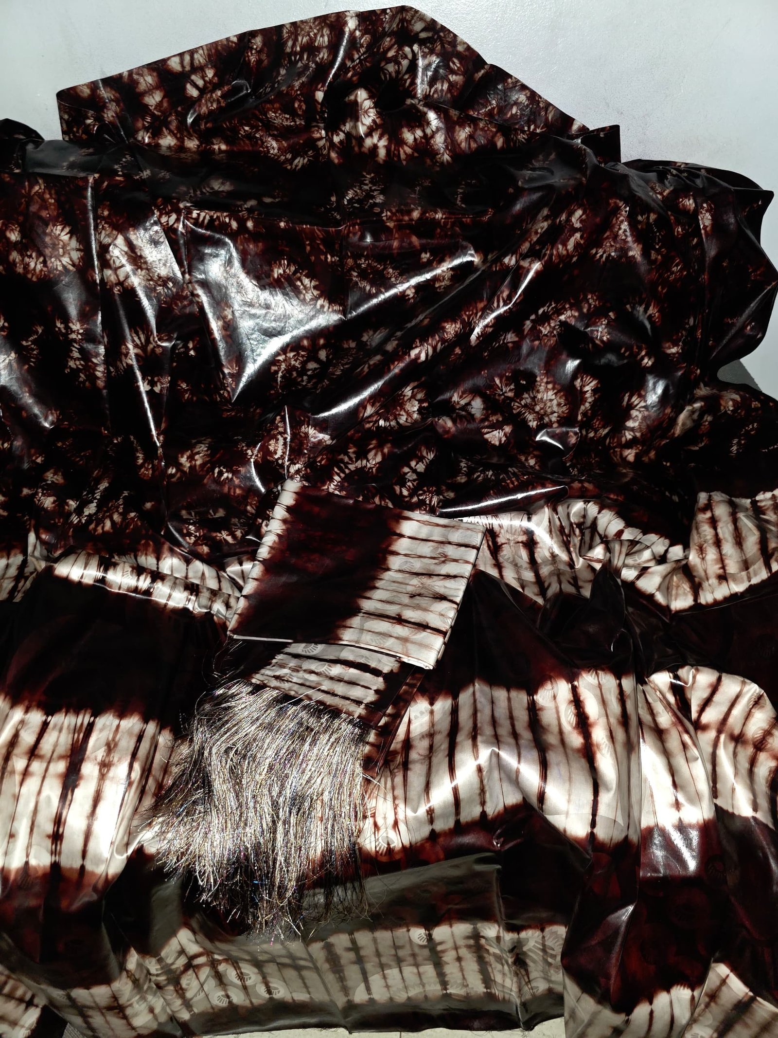 Mode tendance boubou gala marron bazin riche getzner attaché