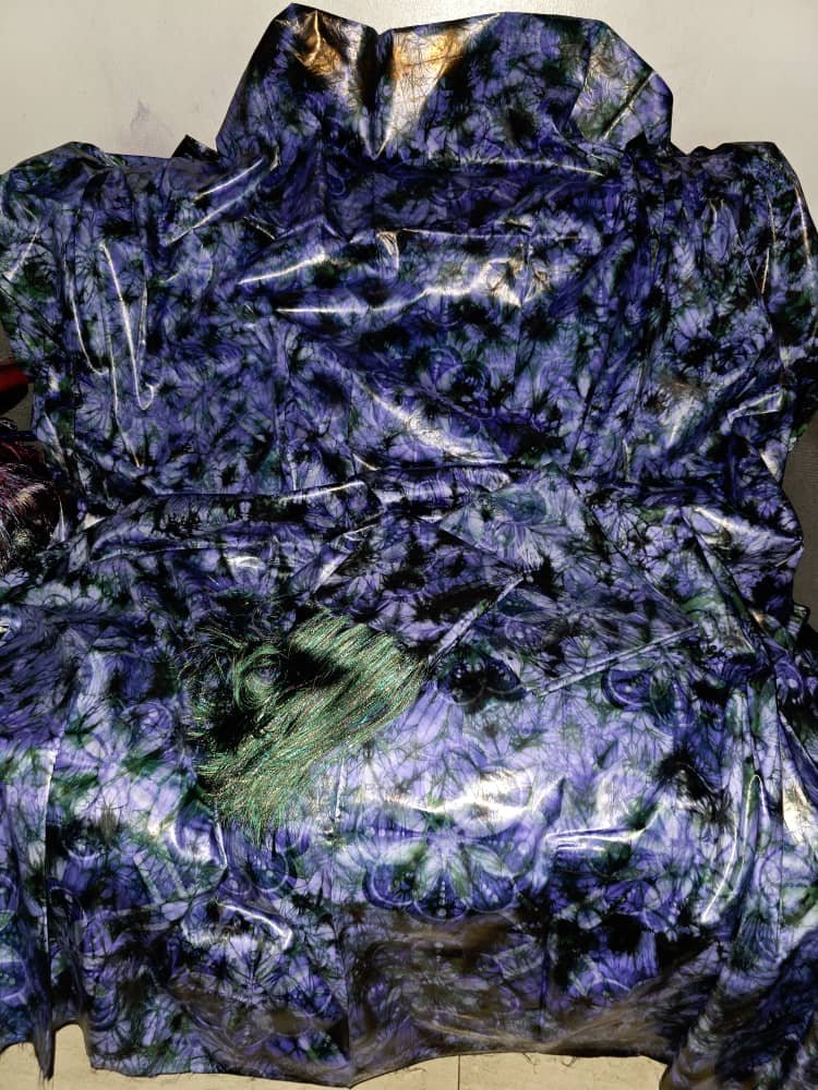 Boubou malien siri original balanc vert et polman
