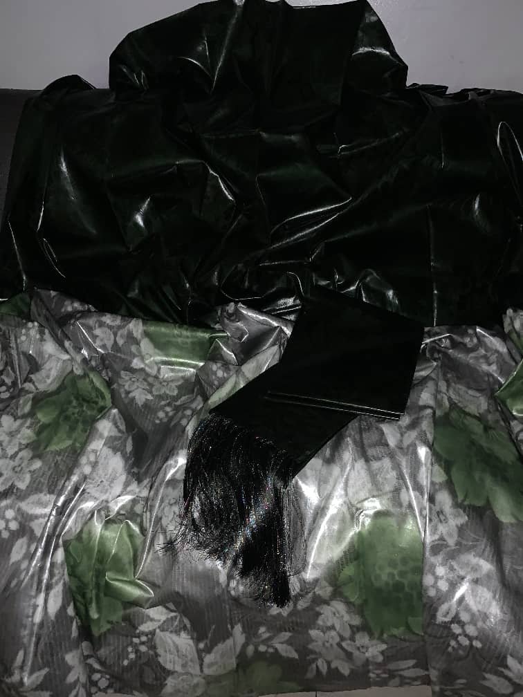 New mode bazin mixte siri miel vert foncé