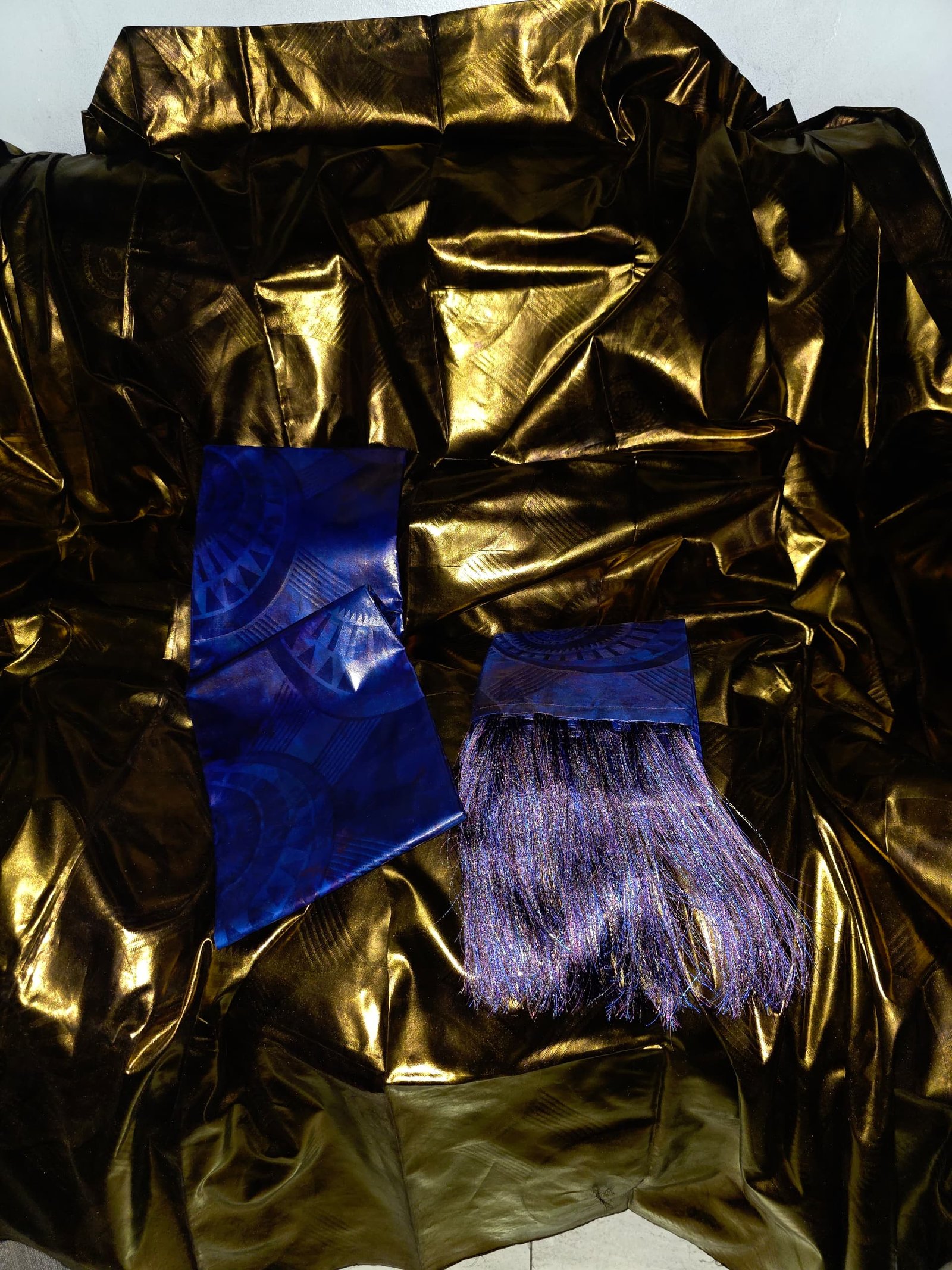 Chic tendance du moment bazin riche lomassa pagne bleu