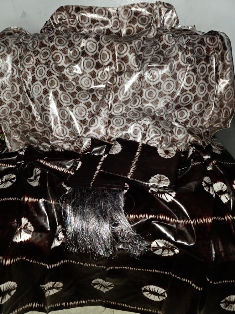 Nouvelle creation de boubou mixte laban et siri aux couleurs marron